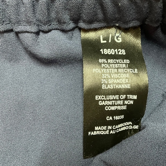 RACHEL ROY Navy Blue Wide Leg Stretch Waist w/ Drawstring Track Pants US Sz L - Picture 9 of 10